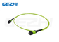 12 Core MPO Female Trunk Cable MM OM5 3.0MM Lime Green LSZH Polarity A / B.