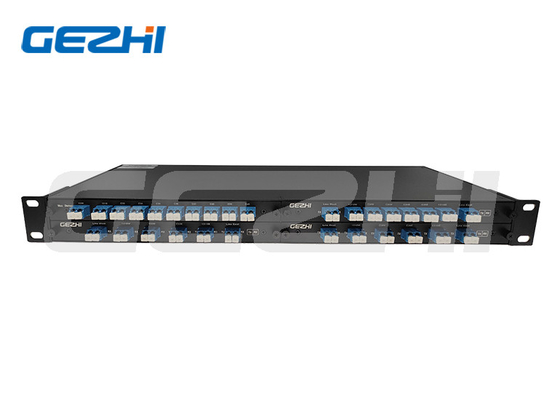 شراء 100GHz 8Channel DWDM Mux Demux الألياف المزدوجة مع شاشة ومنفذ رمادي عريض 1310 نانومتر في 4 فتحة 1U Rackmount online manufacture