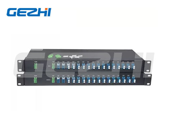 شراء 16 قناة مزدوجة الألياف DWDM Mux Demux Module مع 1U Rack Mount LC UPC Connector تصنيع عبر الإنترنت