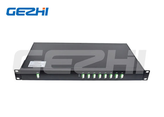 شراء وحدة DWDM Mux Demux 2x8ch مع PDL منخفض مثبتة على رف 19 بوصة 1U LC APC لأنظمة DWDM الكثيفة تصنيع عبر الإنترنت
