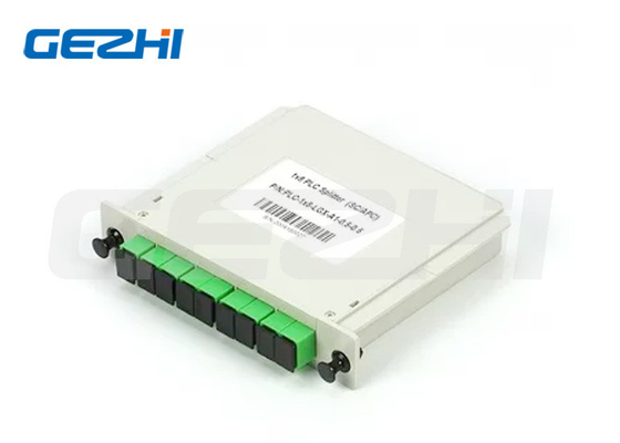 شراء 1x8 SC/APC وضع واحد G657A1 LGX Cassette Fiber Optic PLC Splitter في FTTx online manufacture