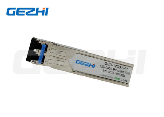 شراء وحدة إرسال واستقبال ضوئية CWDM SFP بمعدل بيانات 1.25 جيجابت في الثانية وطول موجي 1310 نانومتر لمسافة 40 كم للألياف أحادية الوضع تصنيع عبر الإنترنت
