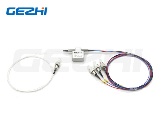 شراء 5 فولت 850nm Multimode1x3 التبديل الميكانيكي البصري من النوع T مع FC / APC online manufacture