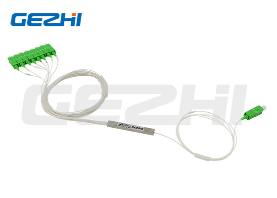 شراء 1x8 ألياف ضوئية PLC القسمة الكتلة أنبوب الفولاذ المقاوم للصدأ G657A1 SC/APC online manufacture