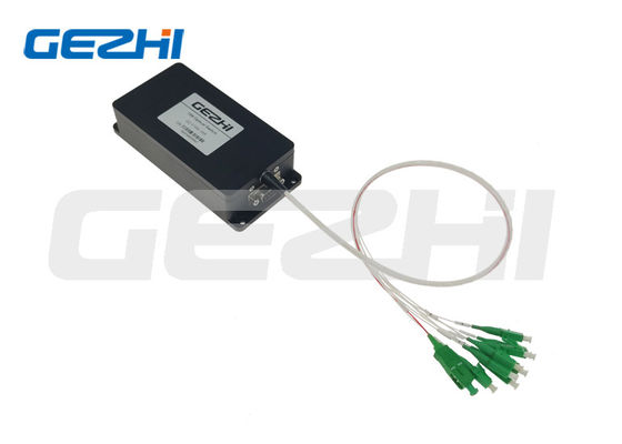 شراء 1260 ~ 1650nm 1x8 محول ضوئي 500mW FSW-1x8-SM مع واجهة RS232 online manufacture