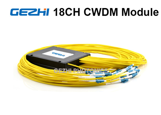 18 قناة سلبية CWDM Mux Demux Pigtailed Module مع منفذ شاشة