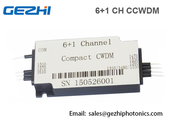 وحدة مُضاعِف الألياف الضوئية المدمجة CWDM 6 + 1CH CWDM Mux Demux
