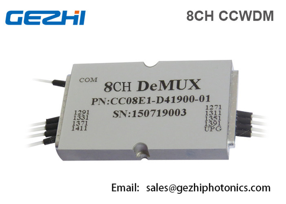 معدد بصري مضغوط 8 قنوات وحدة صغيرة صغيرة CWDM مسك الغزال Demux