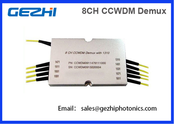 8CH CWDM Mux Demux معدد تقسيم الطول الموجي الخشن المضغوط
