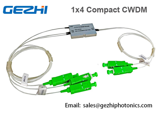 1x4 CH وحدة CWDM Mux Demux المدمجة الضوئية للشبكة الضوئية السلبية