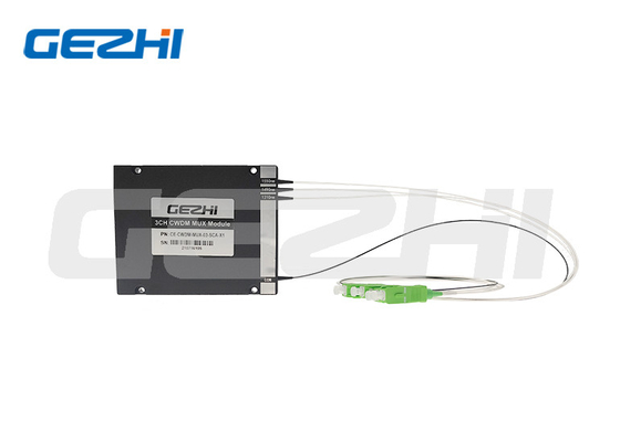 3 قنوات CWDM الفاصل وحدة أحادية الألياف 1470nm 1490nm 1510nm 1530nm