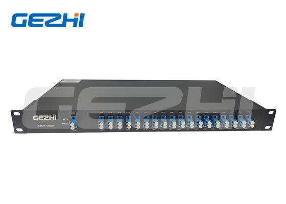 وحدة Mux Demux CWDM ذات 18 قناة مع ألياف مزدوجة في هيكل تثبيت على رف 19 بوصة 1U