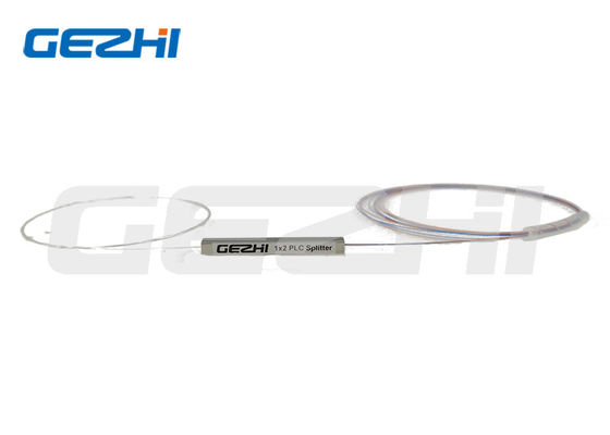مقسم ضوئي PLC بليافري 1x2 بطول موجي 1260-1650 نانومتر مع ألياف G657A1 لتطبيقات FTTH