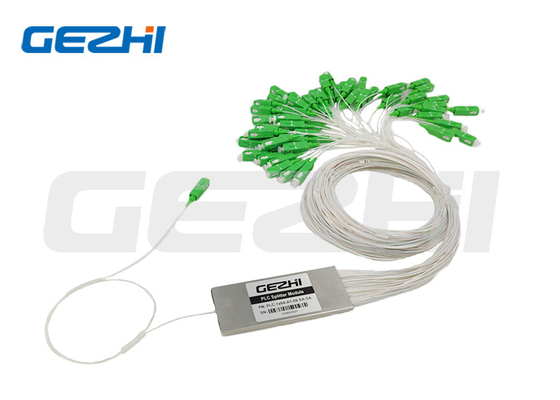 FTTX 1 × 64 PLC Splitter Single Mode Blockless PLC Fiber Optic Splitter