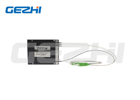 3CH CWDM Mux Module ABS Box مع الطول الموجي المخصص والموصل