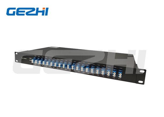18CH CWDM Mux Demux Module 1270-1610nm LC / UPC 20nm معدد