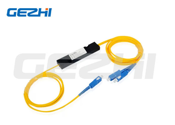 جهاز تقسيم الألياف الضوئية SC/UPC ذات الوضع الواحد 1x2 لنظم CATV و FTTX