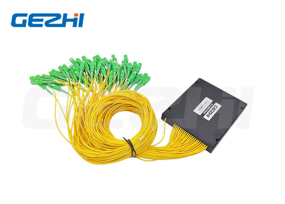 1X64 PLC الفاصل الألياف البصرية المكونات السلبية مع نوع كاسيت ABS