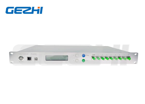 RS232 و Ethernet Interface Rackmount 1 × N ((N≤8) مفتاح بصري مع نطاق طول موجة 1260 ~ 1650nm