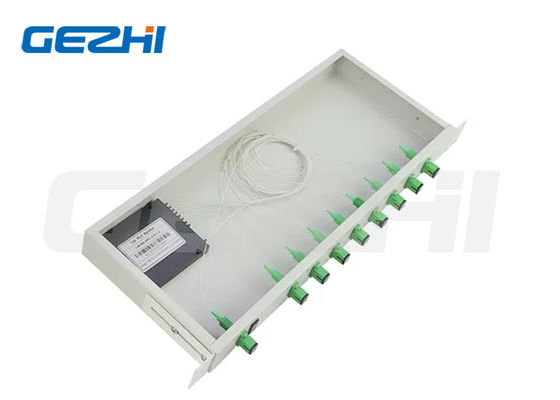 مقسم PLC 1U 19 بوصة لتركيب الرف لشبكات FTTH FTTB FTTX PON CATV مع خسارة إدخال منخفضة