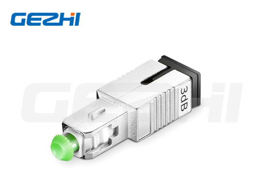 SC / APC Fiber Optic Attenuator وضع واحد ذكر-إناث 3dB ثابت
