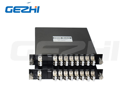 8CH DWDM Mux Demux Module CH41-CH48 ثنائي الألياف LGX مع موصلات معدنية
