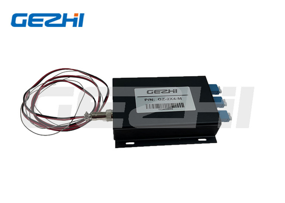موثوقية عالية 2x4 فائبر أوبتيكال سويتش 1260 ~ 1650nm TTL التحكم في التبديل البصري المراقبة عن بعد في الشبكة البصرية
