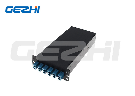 12 Core LC Fiber Optic Lgx Cassettes FTTH Fiber Optic Box الداخلية لصوت الألياف