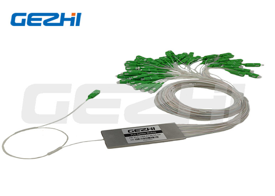 1x64 PLC Splitter طول الموجة 1260 - 1650nm نوع الألياف PLC Splitter البصري