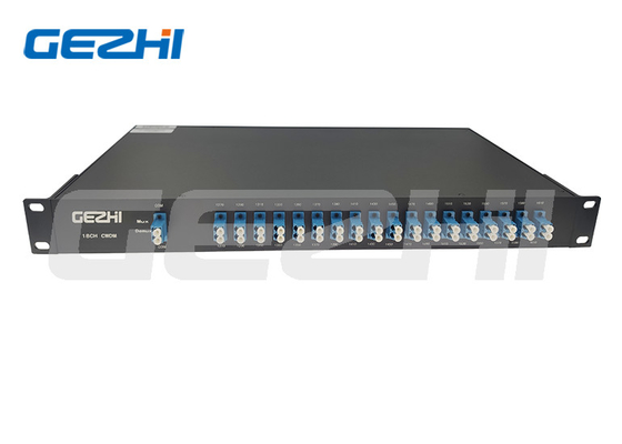 18CH وحدة CWDM CWDM Mux Demux 16 Ch مزدوج الألياف متعددة 1U 19' Mount Rack