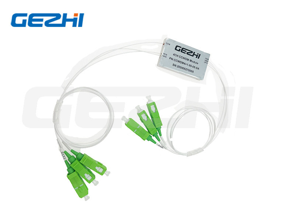 WDM بصري CCWDM 4 + 1CH SMF-28e مع 0.9 أنبوب فضفاض SC / APC وحدة CCWDM ميني cwdm
