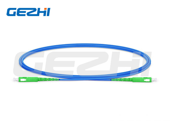 1m SC APC إلى SC APC Simplex OS2 وضع واحد PVC المدرع الداخلي (OFNR) كابل 3.0mm Fiber Optic Patch