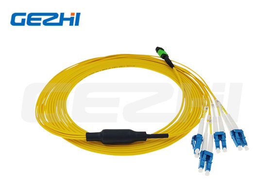 كابل الخروج البصري LC SC Simplex 8 نواة Os2 SingleMode 9/125 10m MPO Fiber Patch Cord Type B