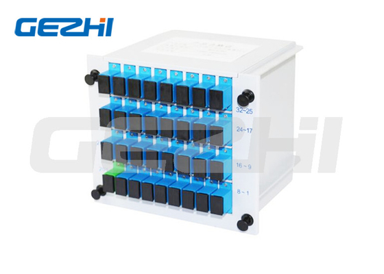SC APC 1X32 FTTH نوع إدخال قطاع الألياف الضوئية بطاقة PLC Splitter LGX كاسيت plc cassette splitter