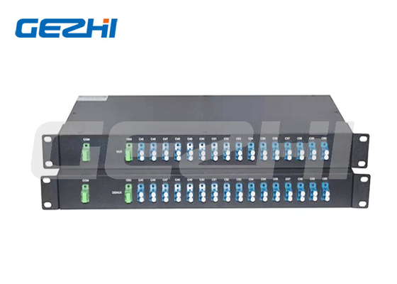 16 قناة C21-C36 مزدوج الألياف FMU 1U رف الحاجز، LC/UPC منفذ التوسع DWDM Mux Demux