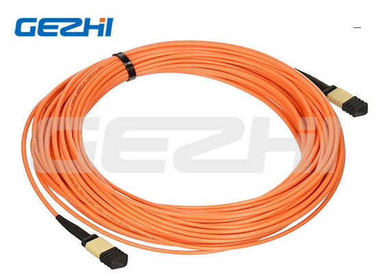 24F MPO إمرأة إلى MPO إمرأة 3.0mm LSZH كابل سلك الألياف الضوئية