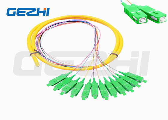 9/125 كابل الألياف البصرية 1.2m SC/APC Single Mode 12 Strand كابل الألياف البصرية