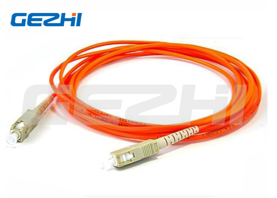 SC Style SX/DX MM كابل الألياف الضوئية البرتقالي مع ±0.1dB التكرار