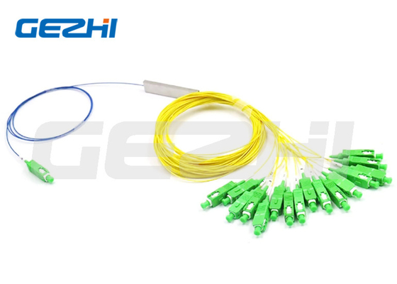 60x12x4mm PLC Fiber Optic Splitter G657A2 1x16 قطاع الألياف الضوئية