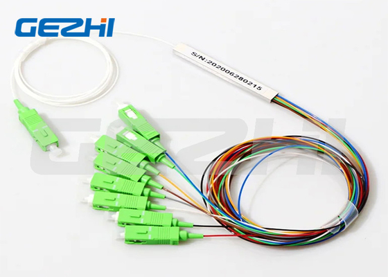 1 × 16 Sc / Upc Fiber Optical Plc Splitter - نوع الأنابيب الفولاذية مع وصلة SC / APC