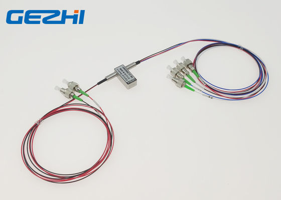 1550nm 1 متر FC / APC Dual 2x4 Fiber Optic Switches