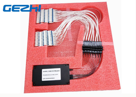 50 جيجا هرتز Gaussion 1x80CH AAWG Mux Demux Module