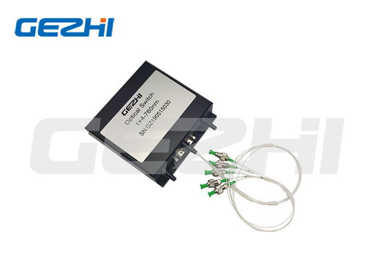 1x4 مفتاح الألياف البصرية الميكانيكية 760nm ST FC LC SC غير مزلاج